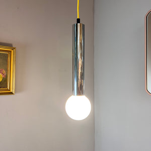 Hängelampe Chromstab mit LED von Glashütte Limburg