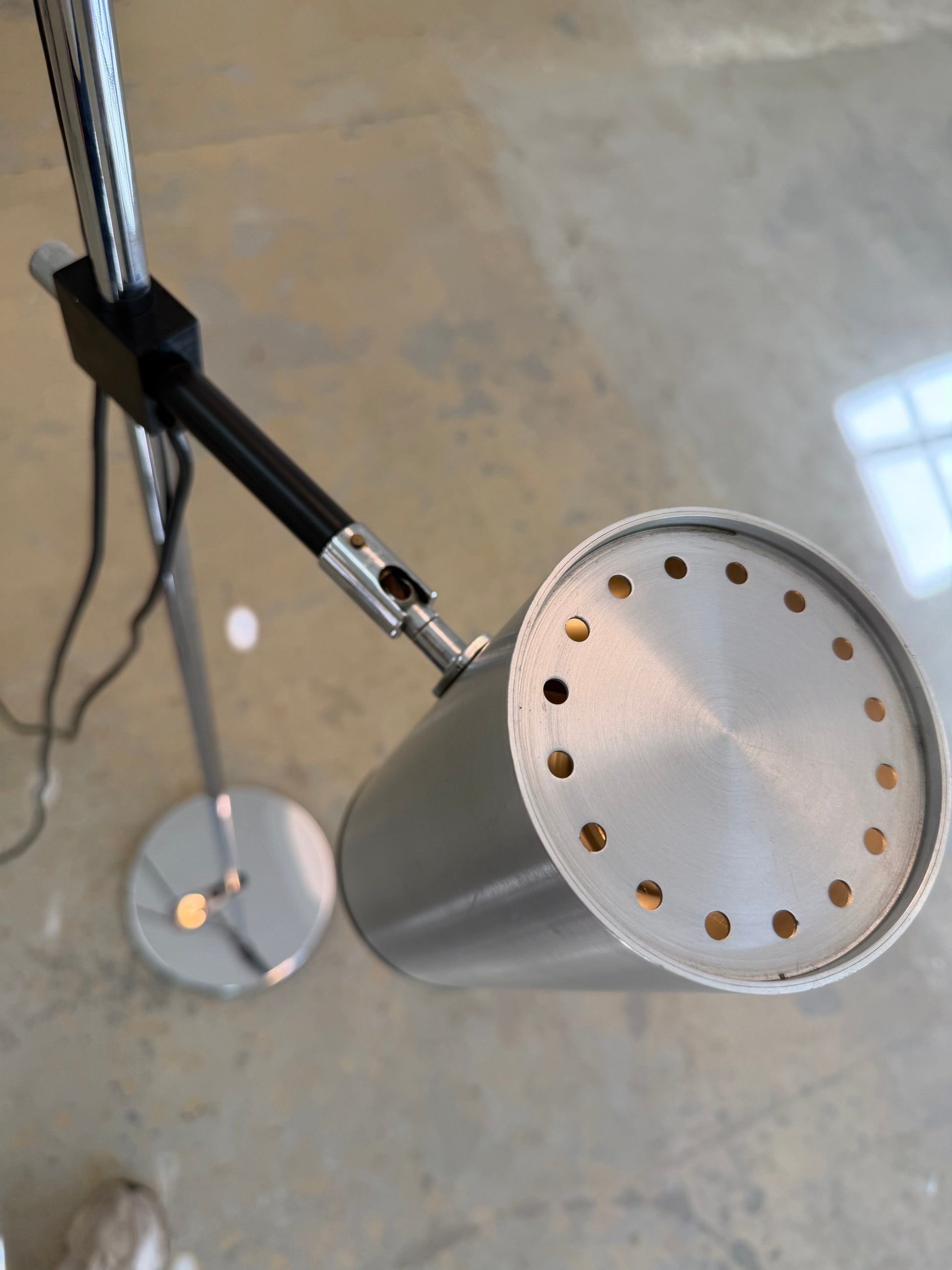 Stehlampe silber von Arnold Berges für Staff