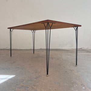 Esstisch Schreibtisch Teak mit original Hairpinlegs
