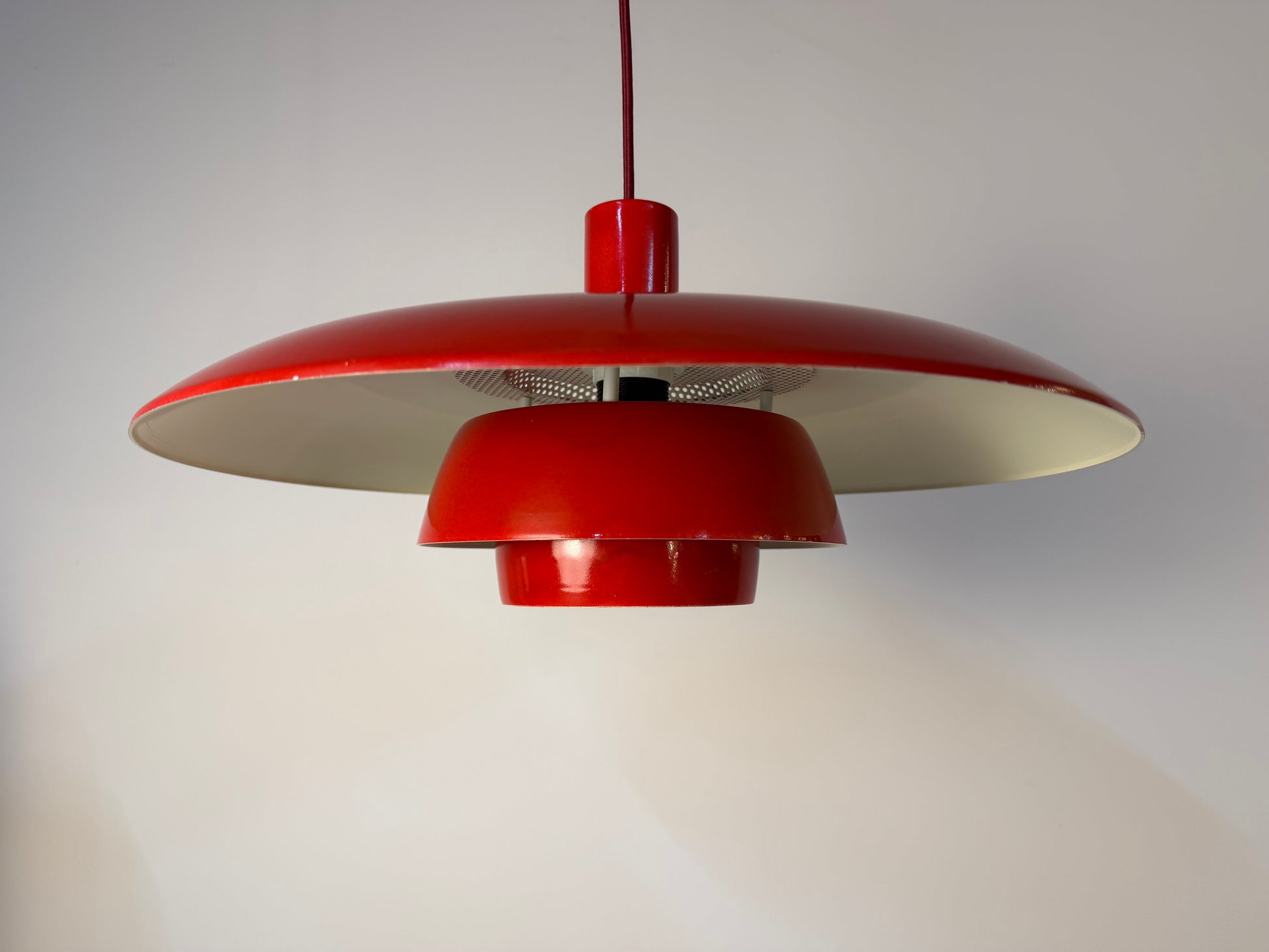 Lamellenlampe rot aus Dänemark