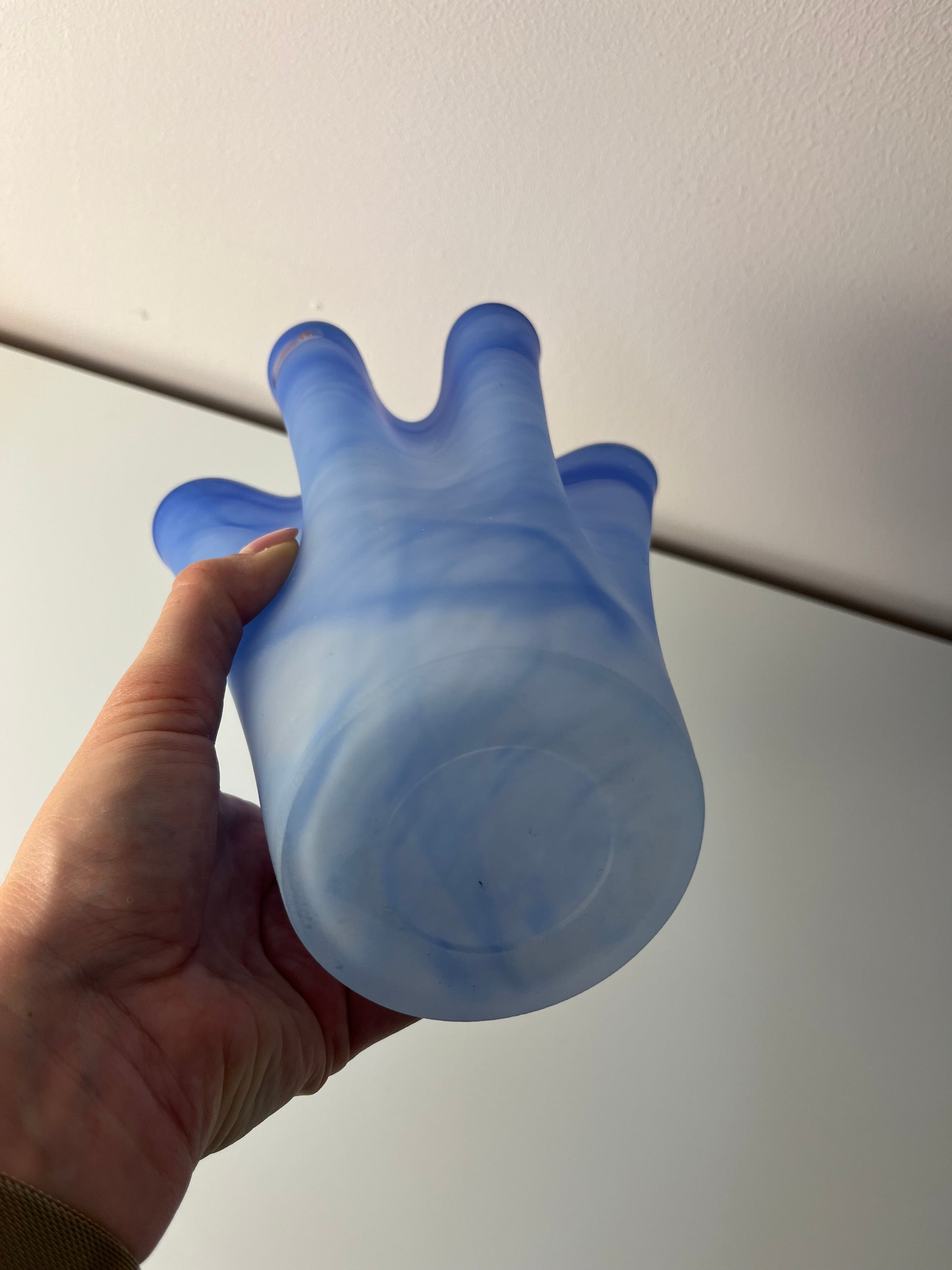 Vase Fazoletto blau Glas von Aida
