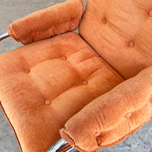 Sessel Halina orange Chrom von Hellerau