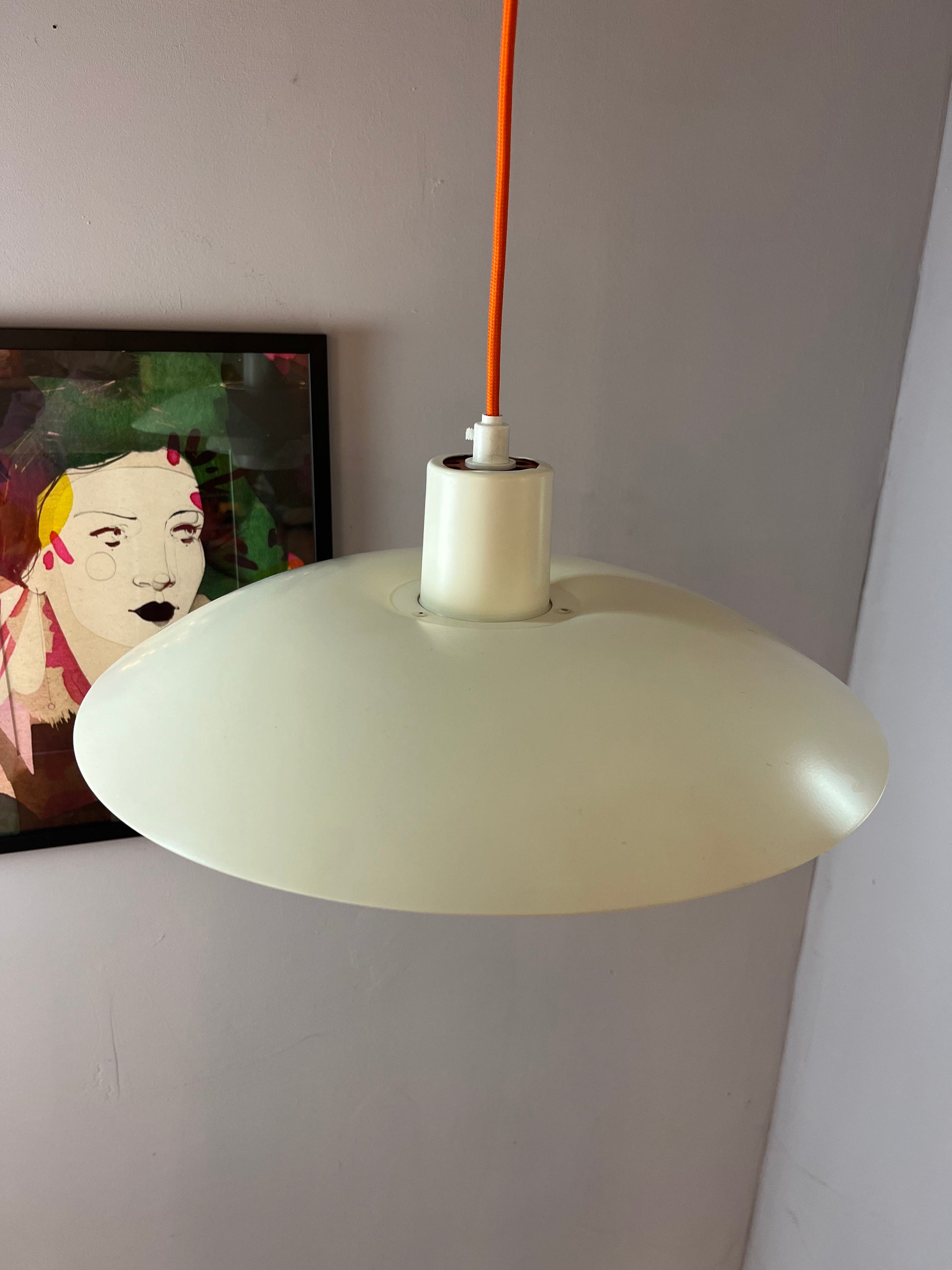 Lamellenlampe PH4 cremeweiß von Poul Henningsen für Louis Poulsen