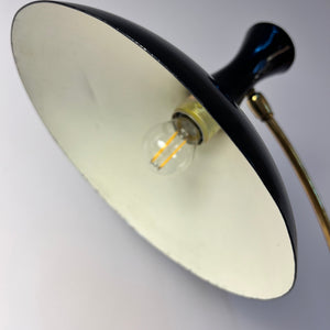 Tischlampe Krähenfuß / Diabolo schwarz weiß von Karl Heinz Kinsky für Cosack