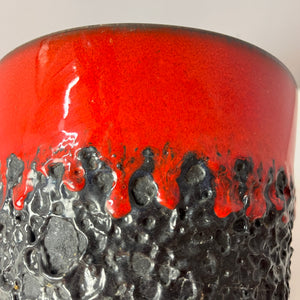 Blumentopf Fat Lava rot braun Keramik