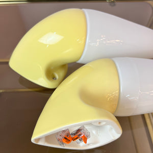 Set: 2x Wandlampe Modell 6035 gelb von Sigvard Bernadotte für Ifö
