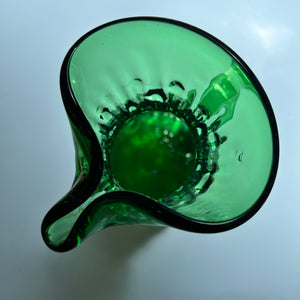 Glaskaraffe grün 70er