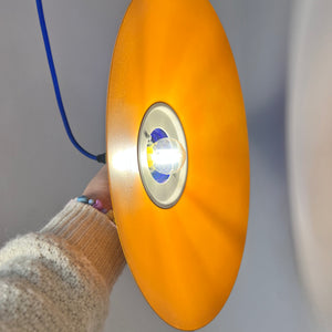 Hängelampe neu lackiert orange blau aus Dänemark