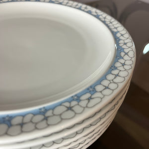 Set: 6x Kuchenteller Kiruna Garden weiß blau von Thomas
