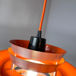 Lamellenlampe orange Chrom von Carl Thore