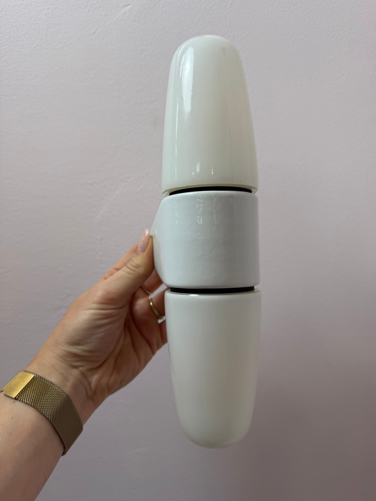 Wandlampe Modell 6068 weiß von Wilhelm Wagenfeld für Lindner