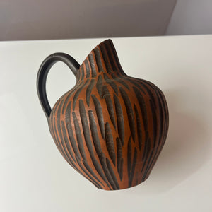 Vase Model Rhodos in Ritzdekor Handarbeit von Eiwa Keramik