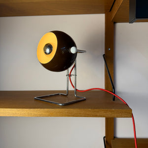 Kugel Tischlampe braun silber aus Dänemark