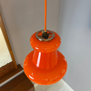 Hängelampe Modell 550 orange Glas von HEMI