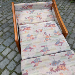 Schlafsessel / Gästebett Teak Textilstoff aus Dänemark