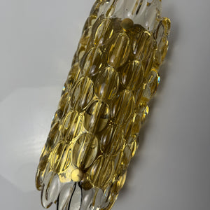 Wandlampe Glas Messing von Carl Fagerlund für Orrefors
