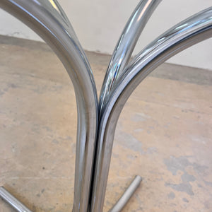 Runder Esstisch Glas & Chrom
