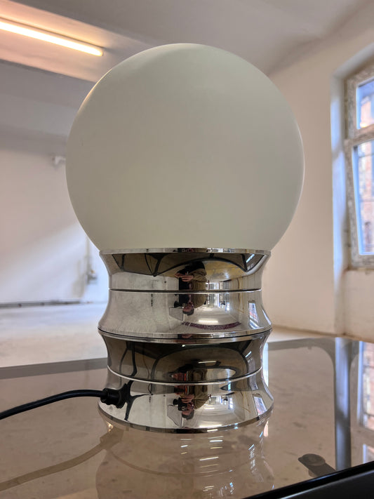 Tischlampe Chrom Opalglas von VEB NARVA