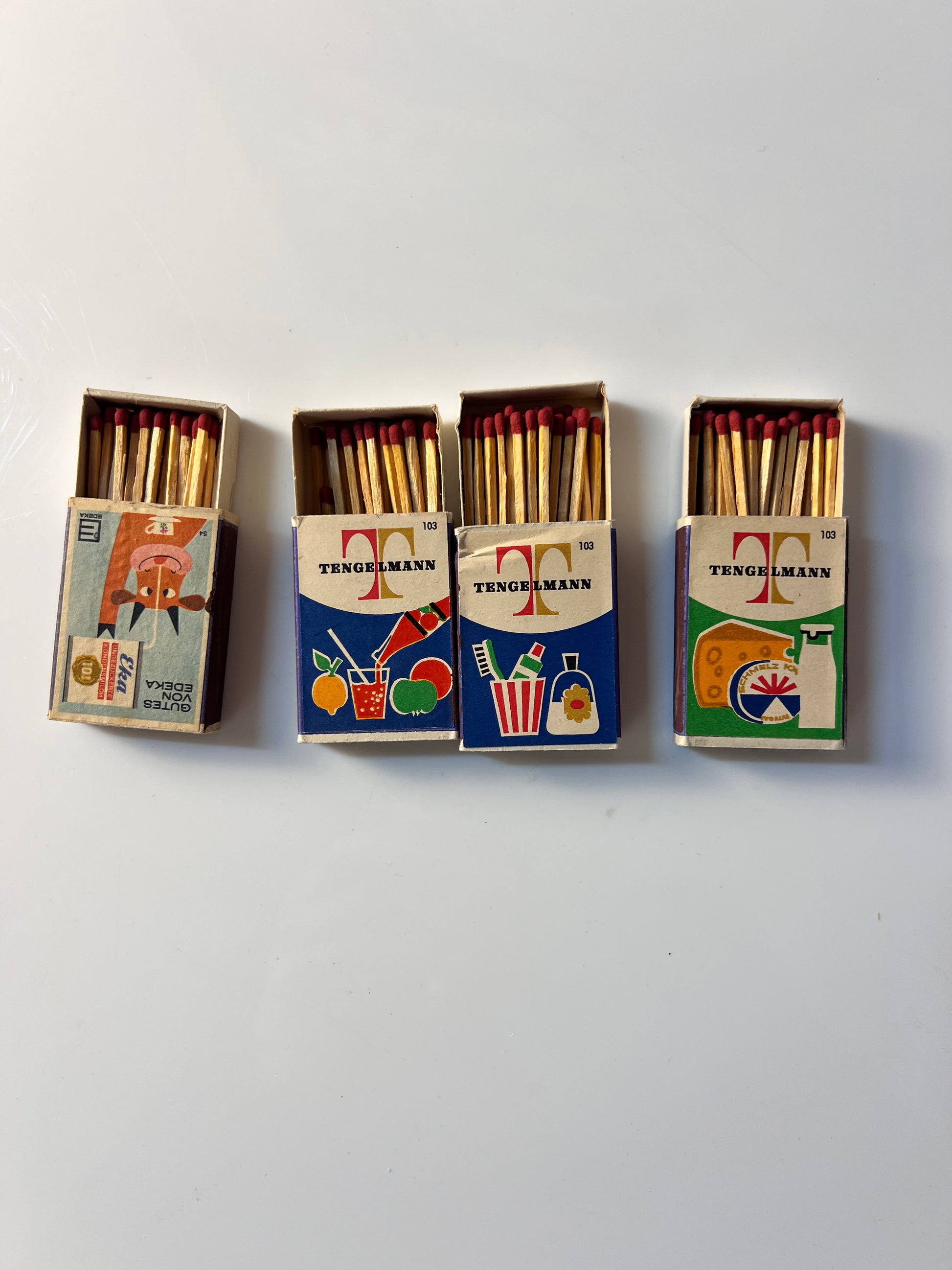 Set: Vintage Streichhölzer Tengelmann Edeka Sammlerobjekt