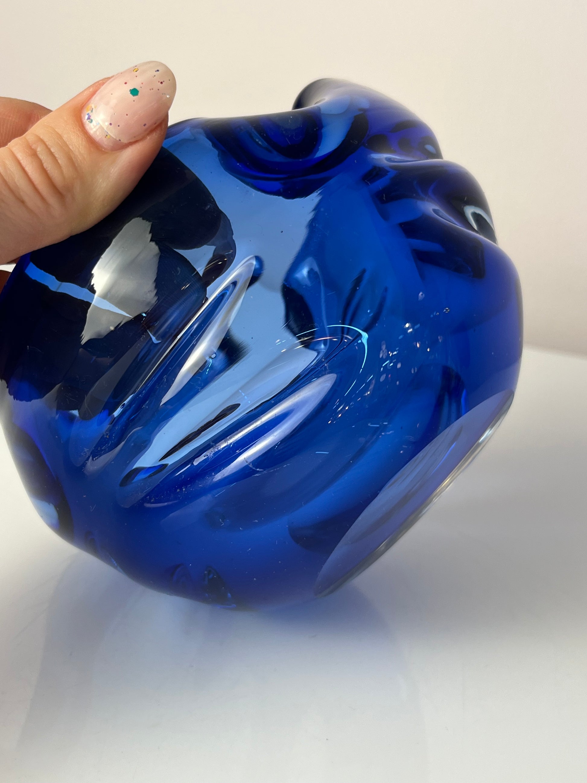Aschenbecher blau Glas