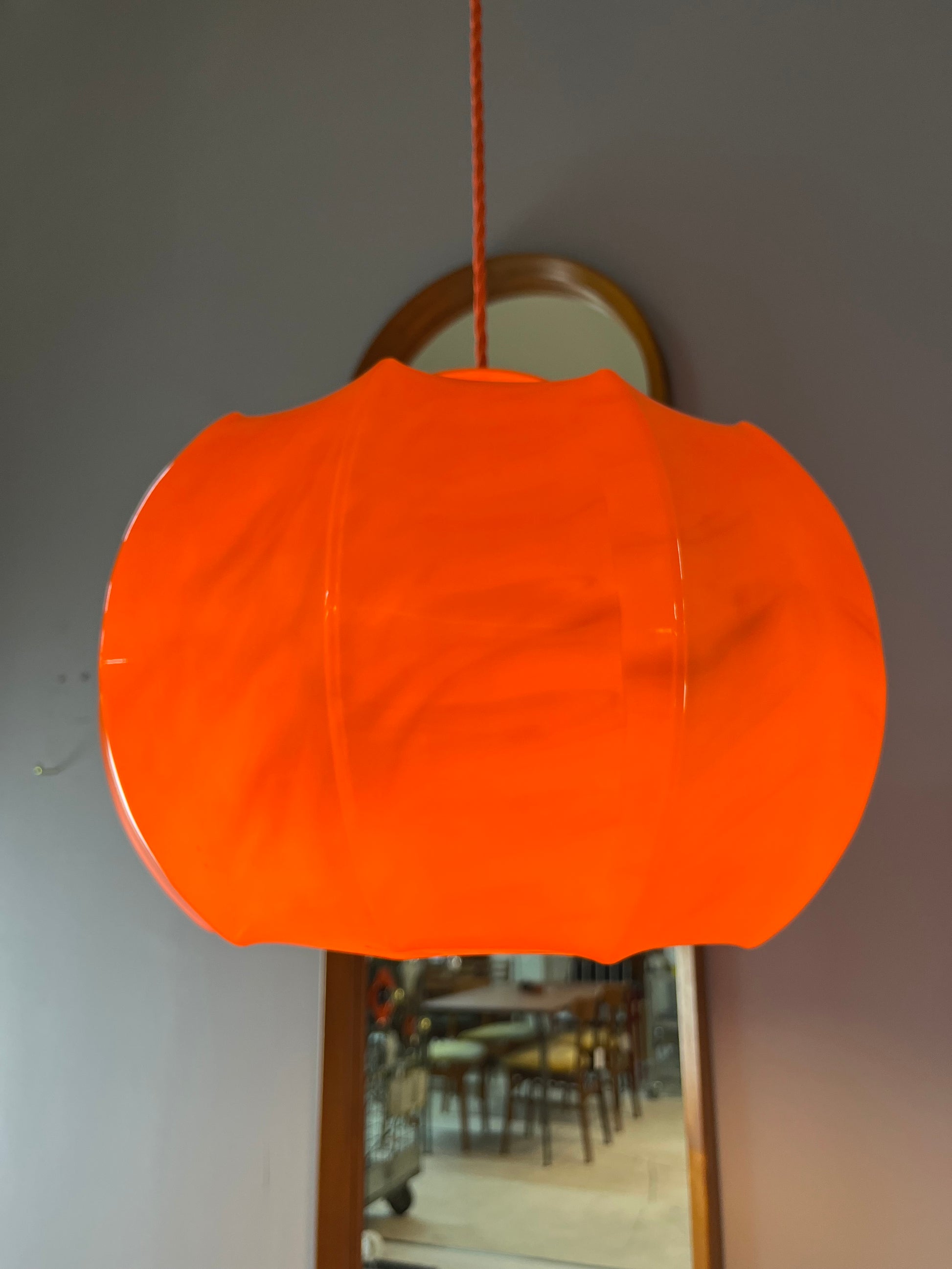 Hängelampe orange Kunststoff von Ilka Plast