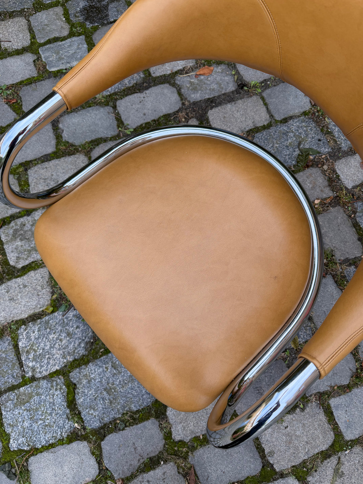 Drehstuhl Chrom Leder von Olymp