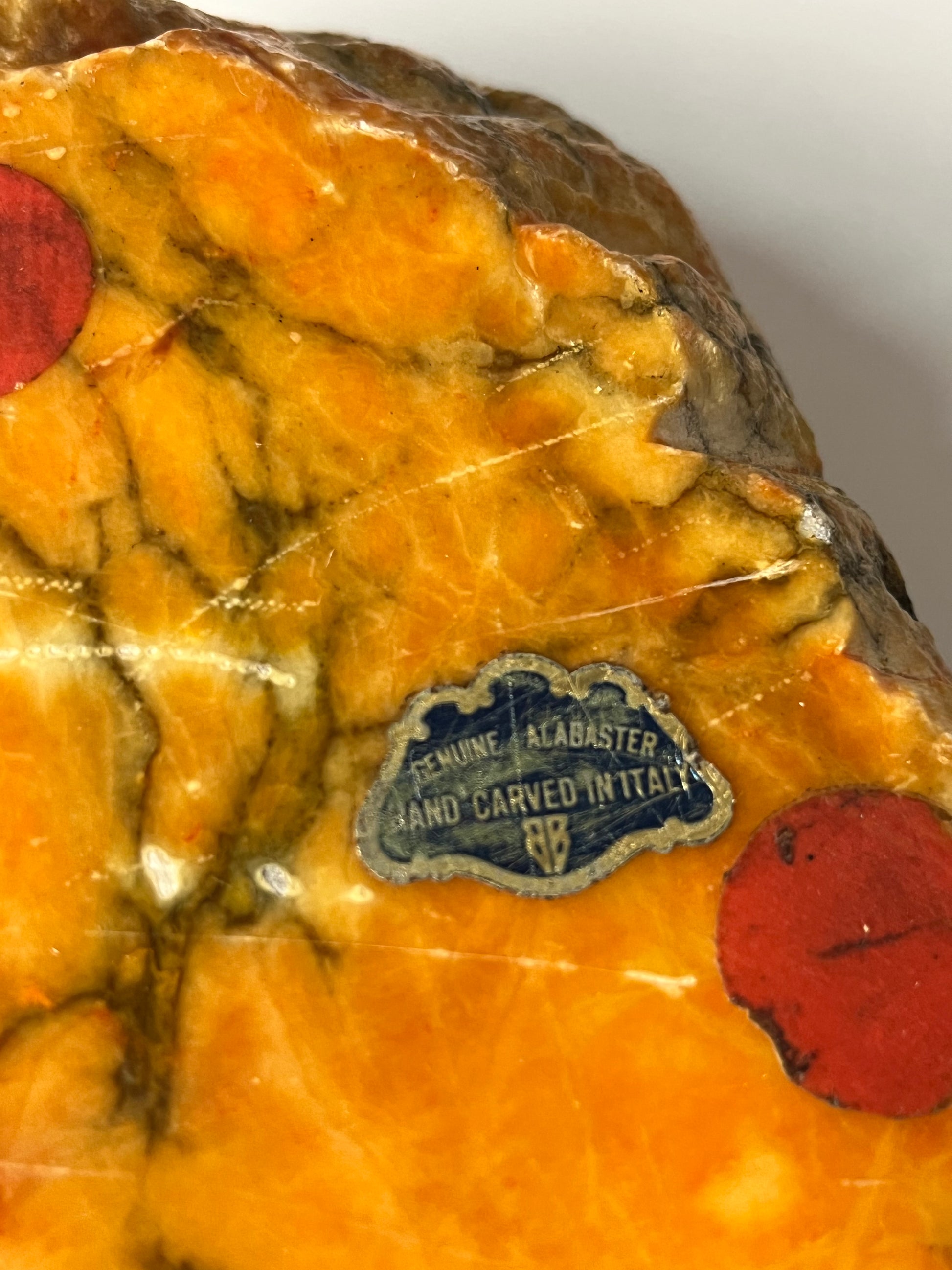 Aschenbecher gelb Alabaster aus Italien