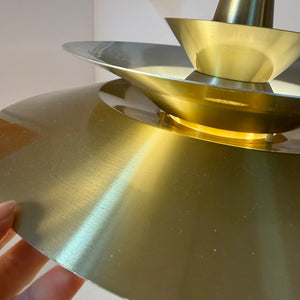 Lamellenlampe gold gelb von Bent Nordsted für Lyskær