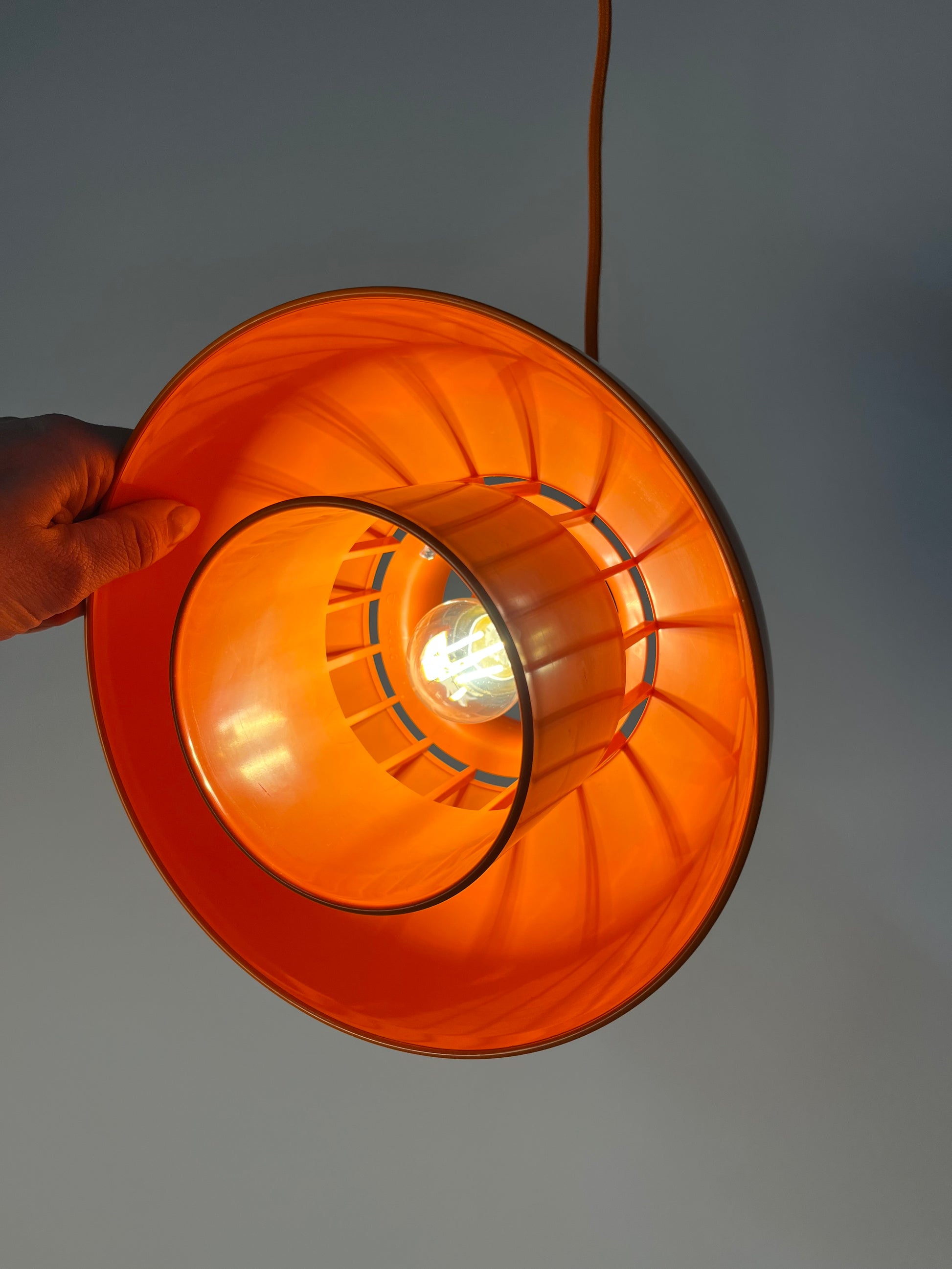 Hängelampen Minisol orange von K. Kewo für Nordisk Solar