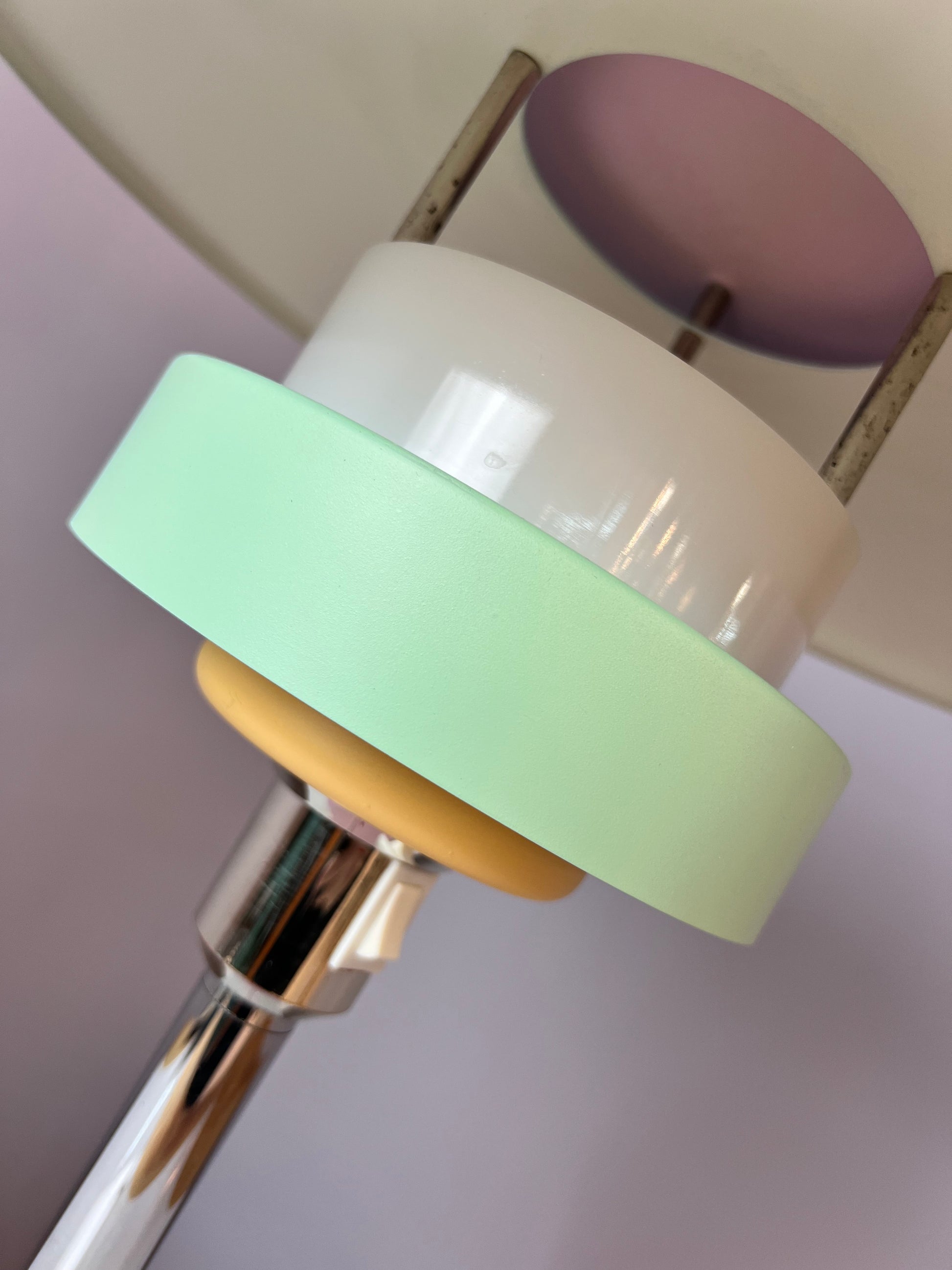 Tischlampe neu lackiert rosa mint