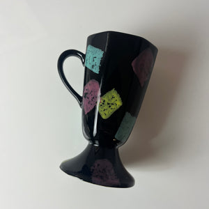 Set: 6x Tasse schwarz pastell