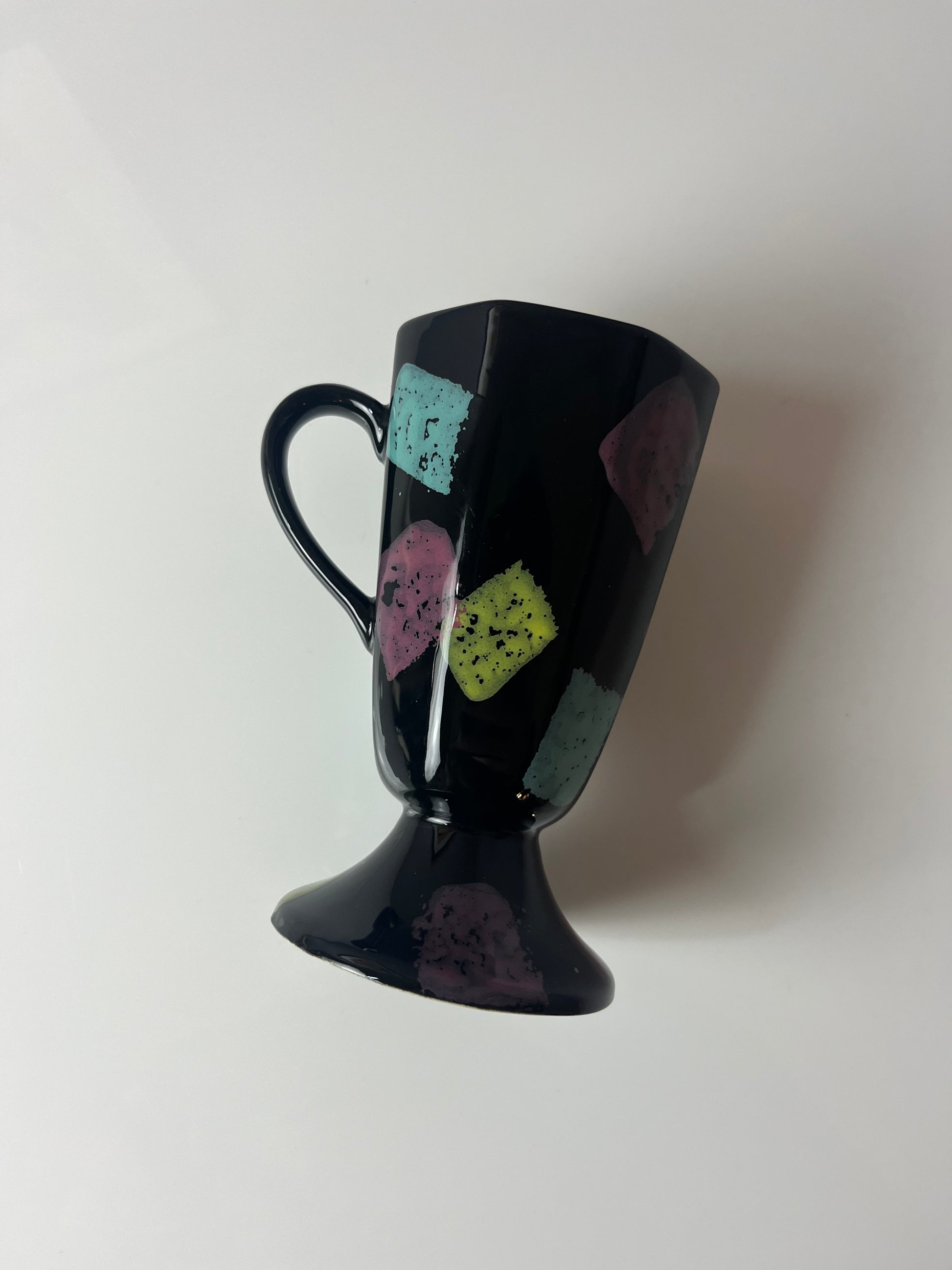 Set: 6x Tasse schwarz pastell