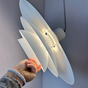 Lamellenlampe weiß Hochglanz