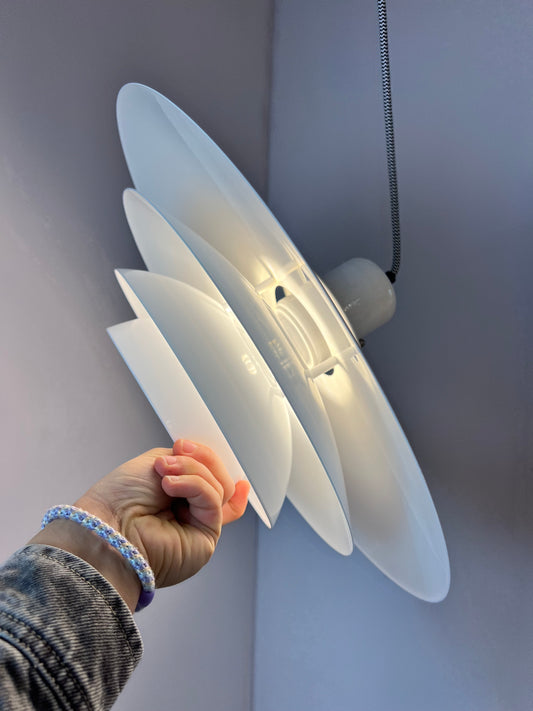 Lamellenlampe weiß Hochglanz