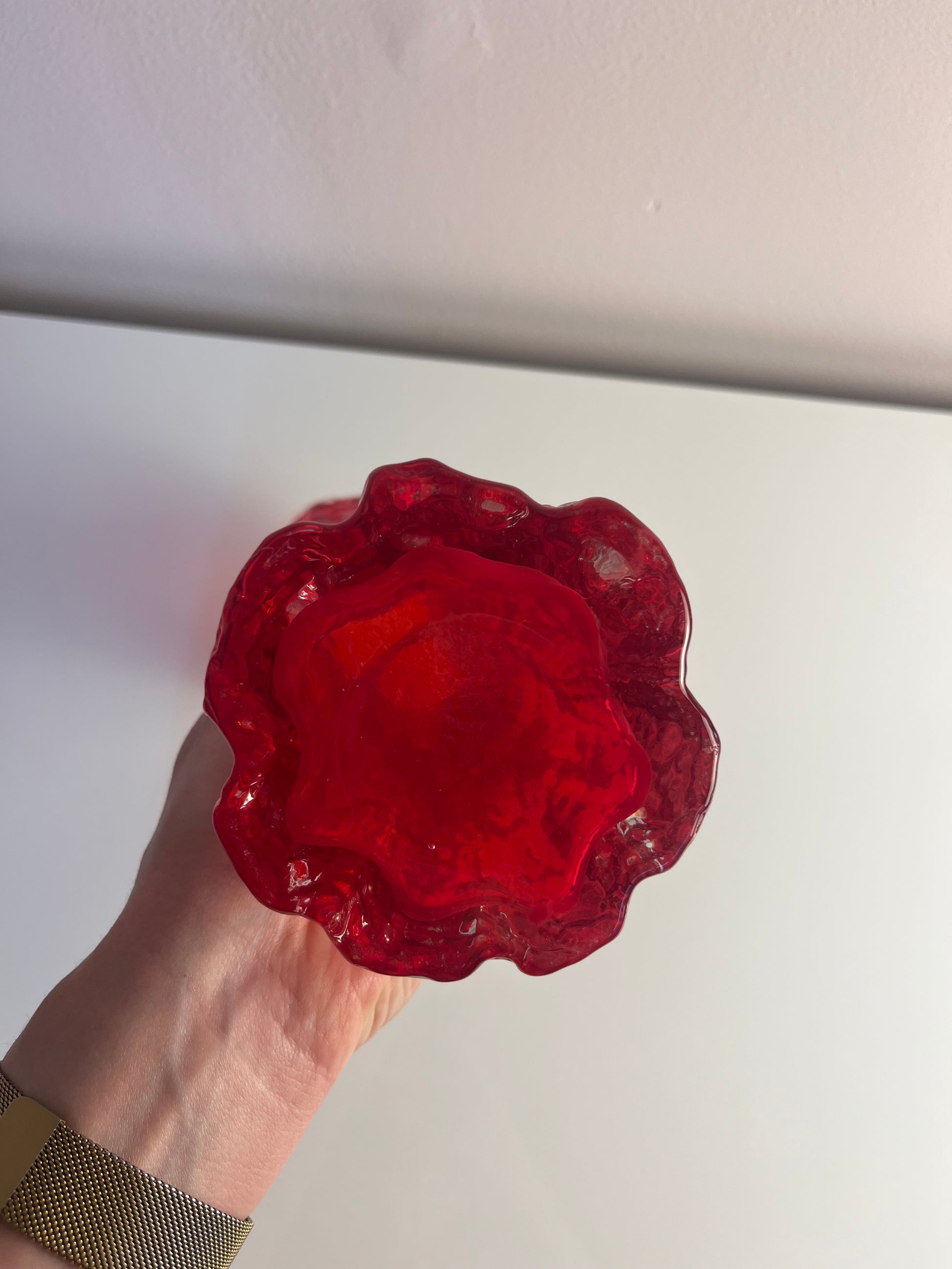 Set: 2 Vasen rot von Kurt Wokan für Ingrid Glas