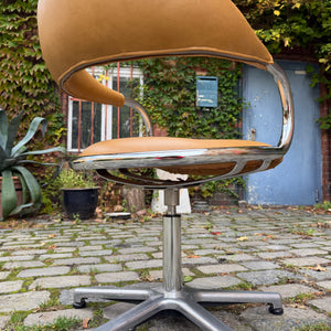 Drehstuhl Chrom Leder von Olymp