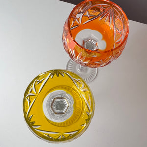 Set: 2x Römer Weinglas orange gelb Kristallglas