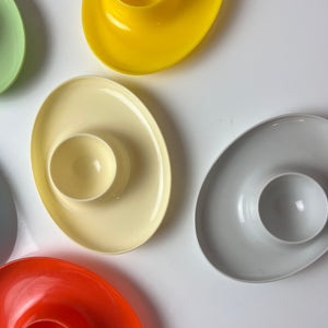 Set: 6x Eierbecher bunt Kunststoff
