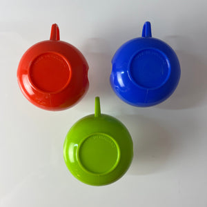 Set: 3x Glasbecher rot grün blau Made in Holland