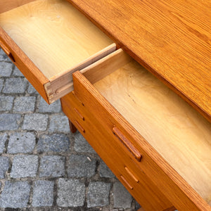 Tallboy Kommode Eiche mit Doppelgriffen von Holger Jensen für FDB Møbler