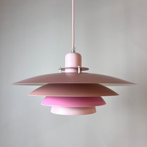 Lamellenlampe aus Dänemark in rosa