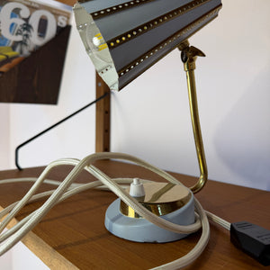 Tischlampe creme Messing von Robert Pfäffle