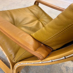 Sessel Siesta Echtleder von Ingmar Relling für Westnofa