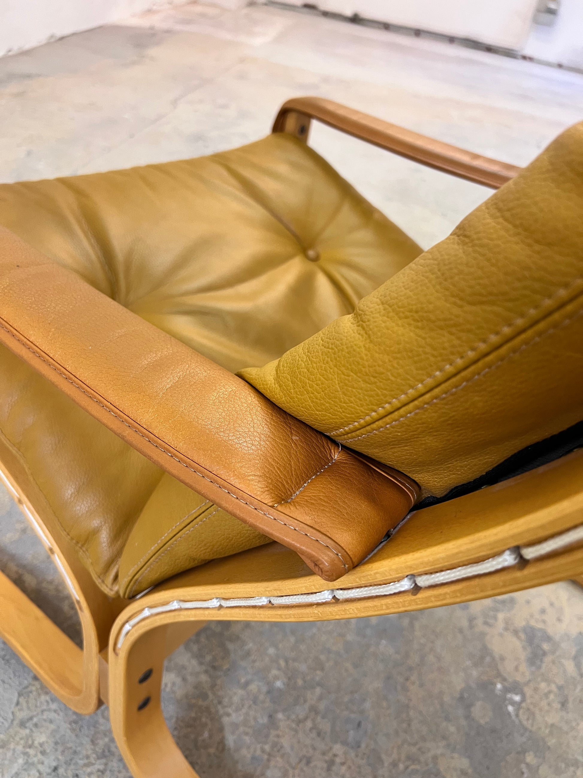 Sessel Siesta Echtleder von Ingmar Relling für Westnofa