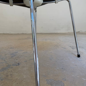 Polsterstuhl Serie 7 schwarz Echtleder von Arne Jacobsen für Fritz Hansen