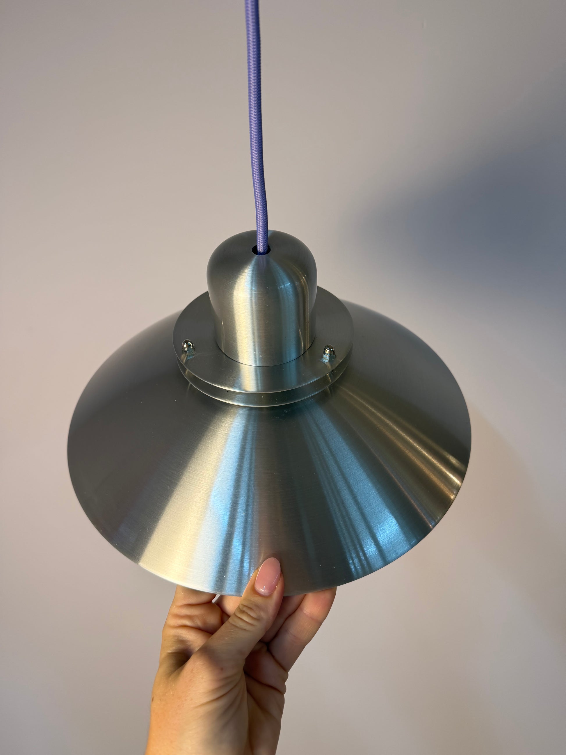 Lamellenlampe silber aus Dänemark