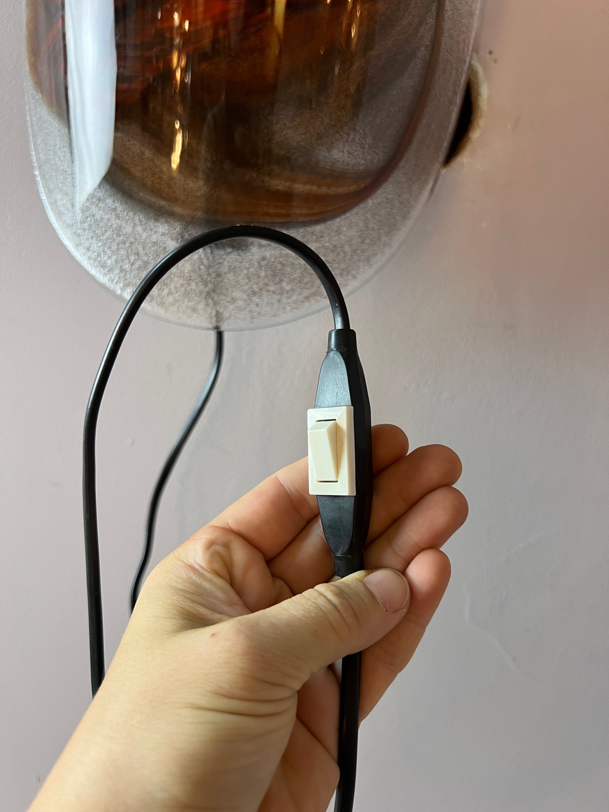 Wandlampe rotbraun Glas von Per Lütken für Holmegaard