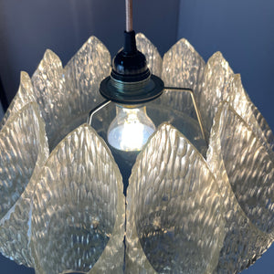 Hängelampe Lucite Eisglas von Marbach Leuchten