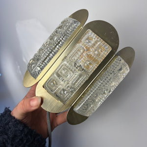 Wandlampe Messing Glas von Vitrika