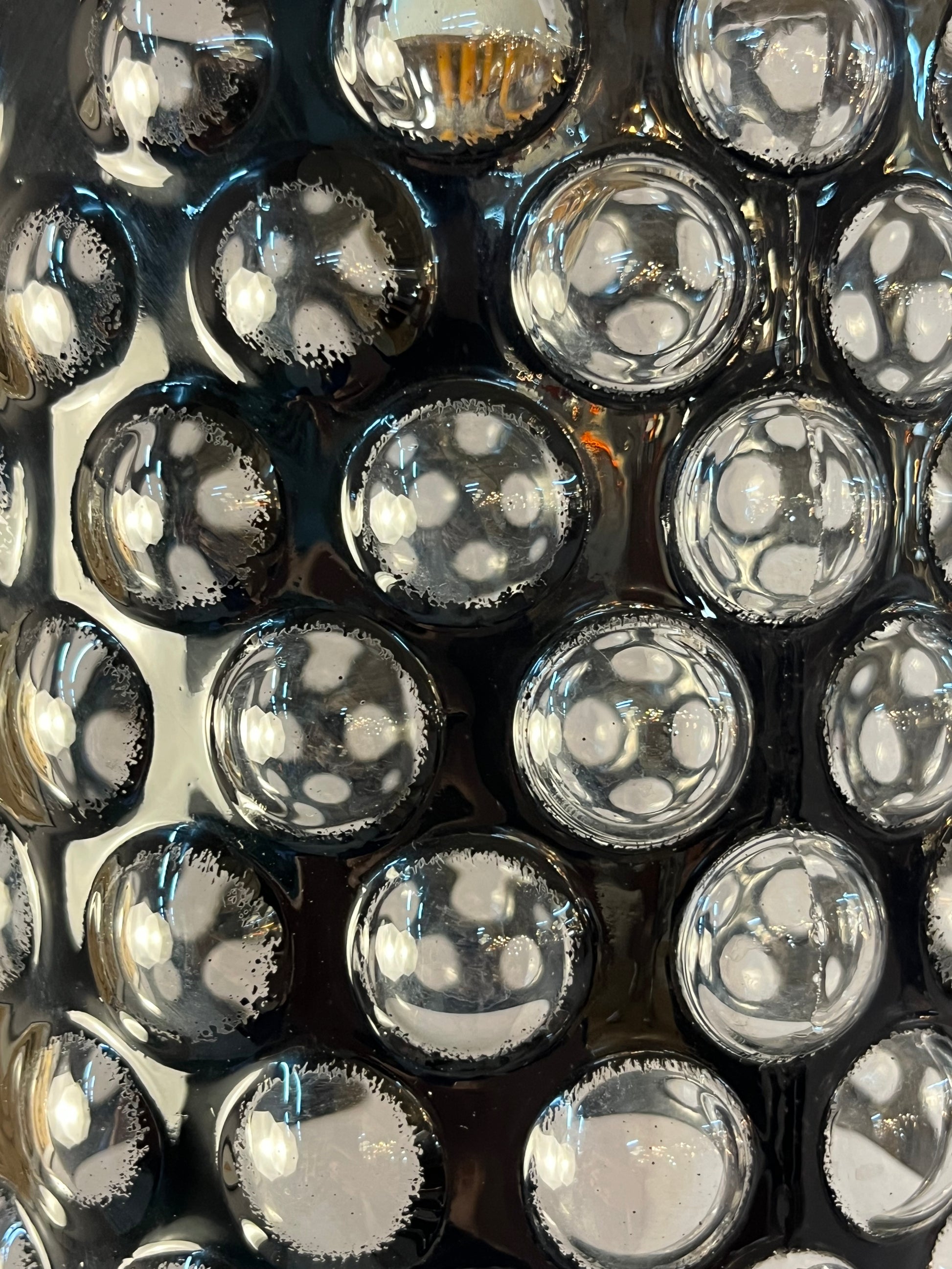 Hängelampe schwarz Bubbleglas aus Schweden